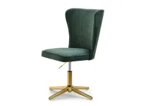 Produkt: fotel sella-cross zielony tkanina, podstawa złoty