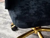 fotel sensi-move czarny welur, podstawa złoty