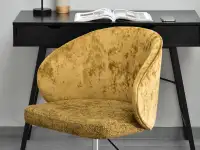 fotel sensi-move musztardowy tkanina, podstawa czarny