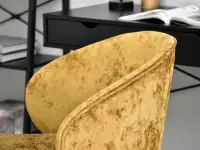 fotel sensi-move musztardowy tkanina, podstawa czarny
