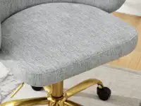 fotel sensi-move szary-melanż tkanina, podstawa złoty