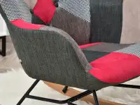 Fotel bujak SIBIL PATCHWORK 3 - BUK - wygodne podłokietniki