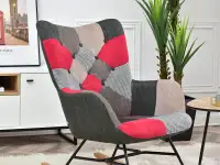 Fotel bujak SIBIL PATCHWORK 3 - BUK - komfortowe siedzisko