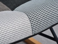 Fotel bujany SIBIL PATCHWORK 4 - BUK - wzór w pepitkę