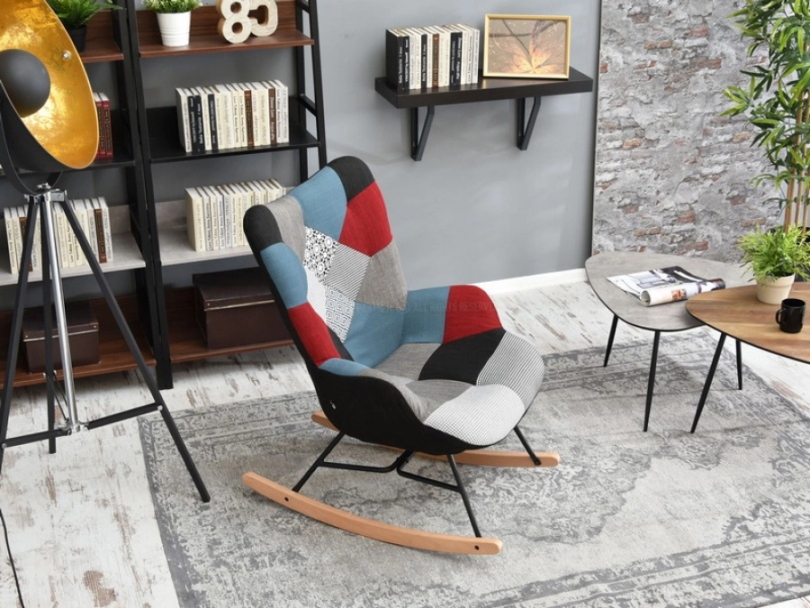 Wymiary fotela bujanego SIBIL PATCHWORK