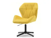 Produkt: Fotel velo żółty welur, podstawa czarny