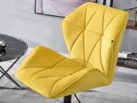 Fotel obrotowy VELO ŻÓŁTY NA CZARNEJ STOPIE - komfortowe siedzisko