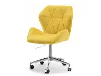 Produkt: Fotel velo move żółty welur, podstawa chrom