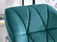 Fotel obrotowy VELO TURKUS NA STOPIE CHROM do salonu - komfortowe siedzisko