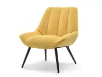 Produkt: Fotel zoti żółty welur, podstawa czarny