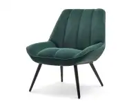 Produkt: Fotel zoti zielony welur, podstawa czarny