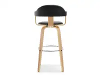 Krzesło barowe drewniane obrotowe nr 37 dąb czarny - tył