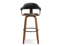 Drewniane krzesło barowe obrotowe NR 37 ORZECH CZARNY