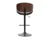 Drewniane krzesło barowe do kuchni 42 orzech-czarny - tył
