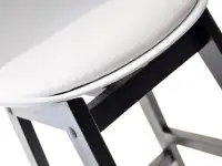 Designerskie krzesło barowe ELMO białe - siedzisko