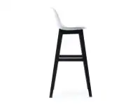 Designerskie krzesło barowe ELMO białe - profil