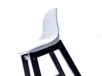 Designerskie krzesło barowe ELMO białe - detal