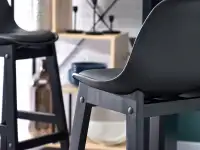 Designerskie krzesło barowe ELMO czarne - charakterystyczne detale