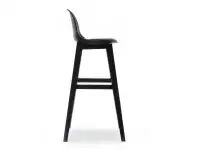Designerskie krzesło barowe ELMO czarne - profil