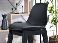 Designerskie krzesło barowe ELMO czarne - oryginalna bryła