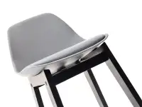 Designerskie krzesło barowe ELMO szare - detal