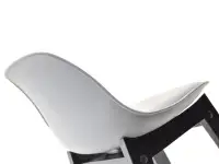 Designerskie krzesło barowe ELMO szare - detal