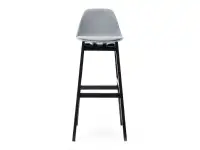 Designerskie krzesło barowe ELMO szare - przód