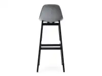 Designerskie krzesło barowe ELMO szare - profil