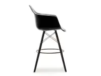 Designerskie krzesło barowe z oparciem EPS WOOD 2 czarny - profil