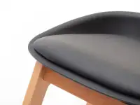 Krzesło barowe do kuchni RULE czarne - siedzisko