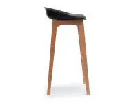 Krzesło barowe do kuchni RULE czarne - profil
