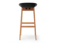 Krzesło barowe do kuchni RULE czarne - tył