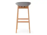 Krzesło barowe do kuchni RULE szare - tył