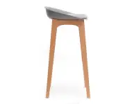 Krzesło barowe do kuchni RULE szare - profil