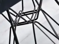 Krzesło barowe EPS ROD TAP 2 CZARNE welurowe + czarny - charakterystyczne detale