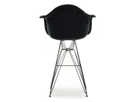 Krzesło barowe EPS ROD TAP 2 CZARNE welurowe + czarny - tył