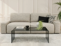 Industrialny prostokątny stolik kawowy salonu JASPIS L DYMIONY - prostokątny blat