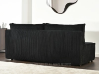Sofa nubio czarny tkanina, podstawa czarny