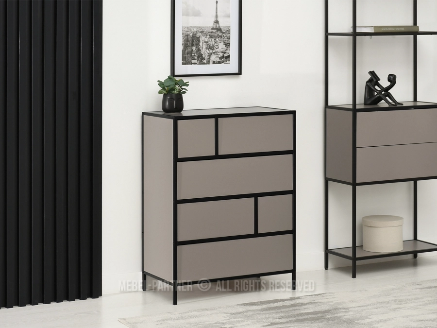 Beżowa komoda do sypialni lub homeoffice – funkcjonalność i styl