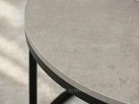 Komplet stolików kawowych KAREL BETON CZARNY STELAŻ - płyta laminowana imitująca beton