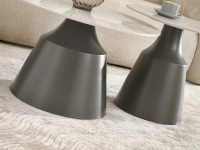 Komplet ceramicznych stolików ARAYA SZARY MARMUR SZARY - podstawa metalowa