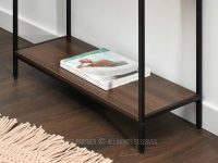 Konsola w stylu loft w półkami ORZECH - CZARNY FRIDA - półka