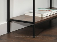 Konsola w stylu loft w półkami ORZECH - CZARNY FRIDA - czarny stelaż
