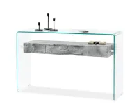 Produkt: Konsola opal beton, podstawa transparetny