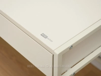 KREMOWE biurko do domowego gabinetu z szufladami UNIF - płyta laminowana w kolorze kremu 