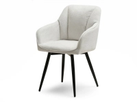 Produkt: Krzesło bona kremowy tkanina, podstawa czarny