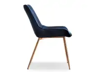 Welurowe krzesło pikowane ADEL GRANAT - MIEDŹ - profil