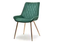 Produkt: Krzesło adel zielony welur, podstawa miedź