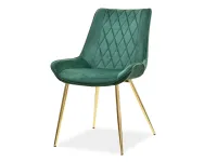Produkt: Krzesło adel zielony welur, podstawa złoty