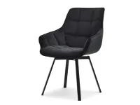 Produkt: Krzesło aruba czarny welur, podstawa czarny